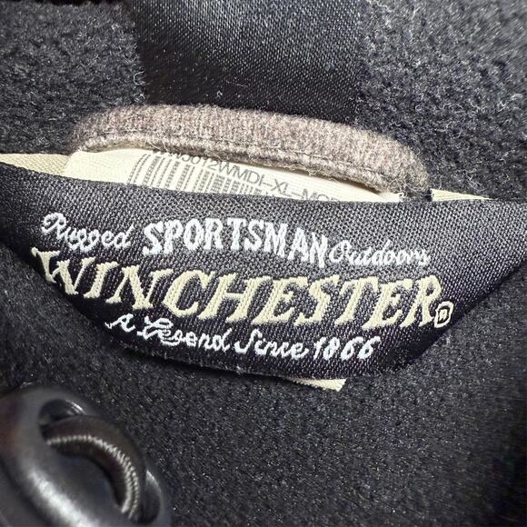 Vintage Winchester Jacket Men's XL Green Mossy Oak Zip Hoodie Fleece Lined y2k - Picture 6 of 11